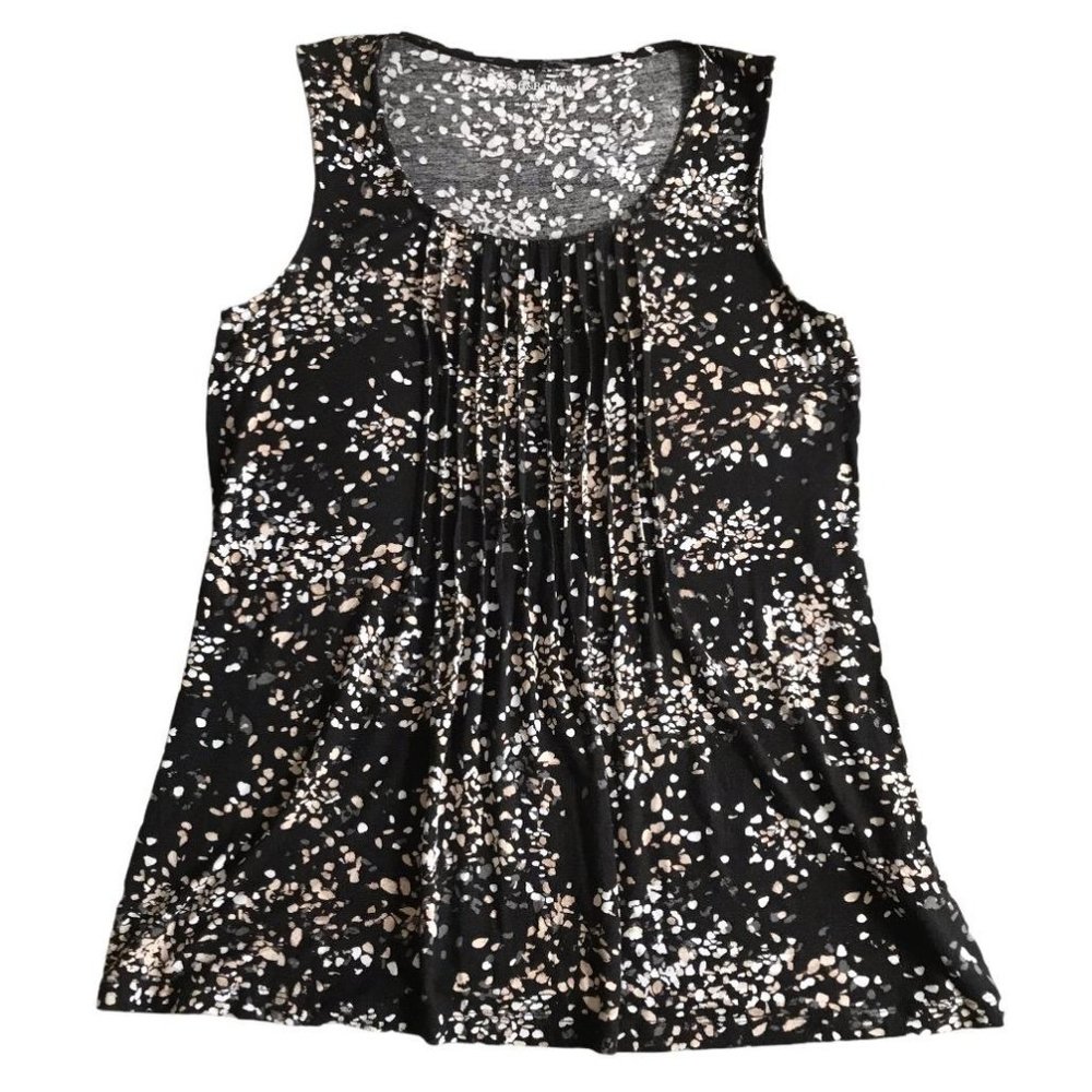 Croft&Barrow Print Pleated Tank Top